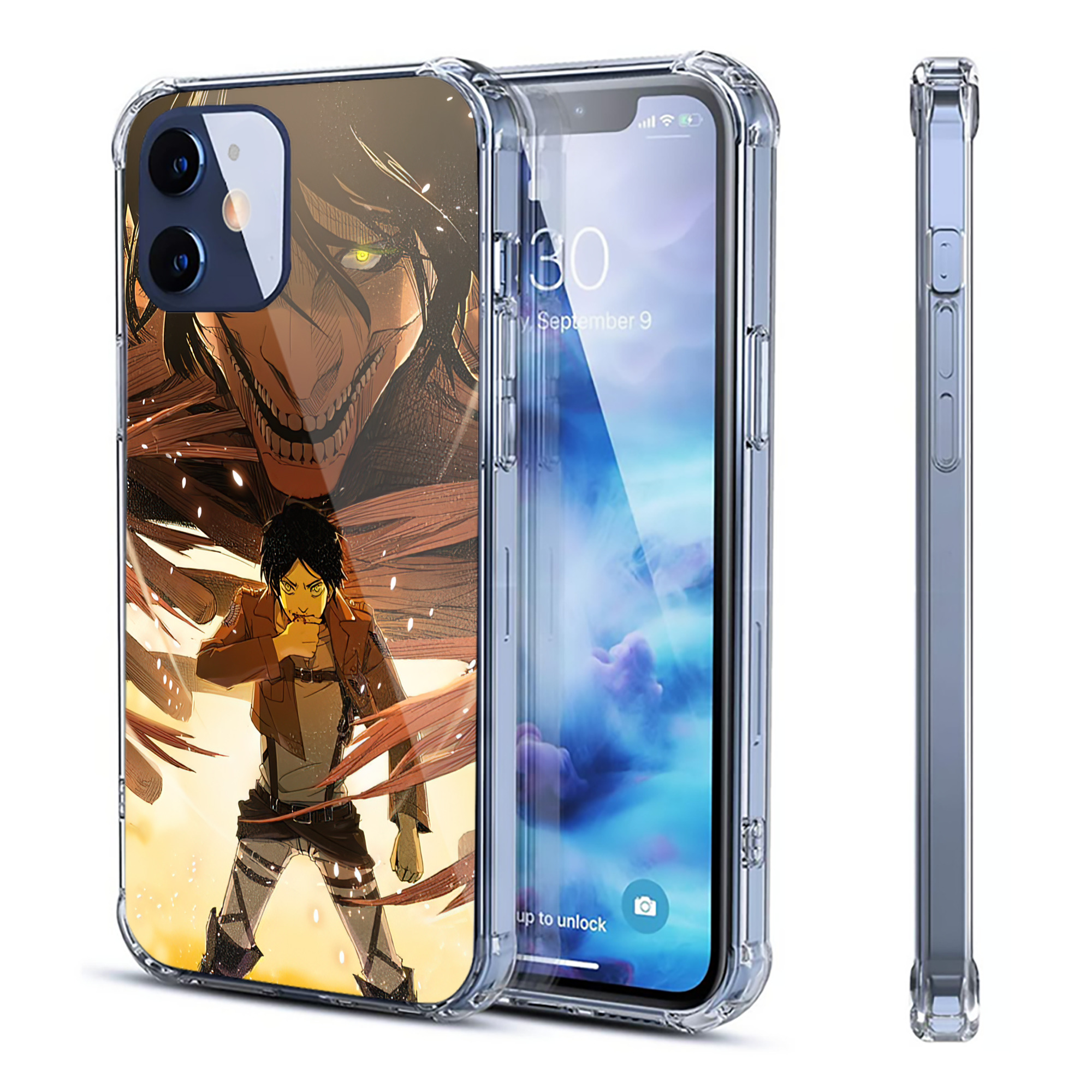 （画像用） 進撃の巨人 Attack on Titan 【iPhone 12シリーズ対応】透明スマホケース（クリアソフトケース）